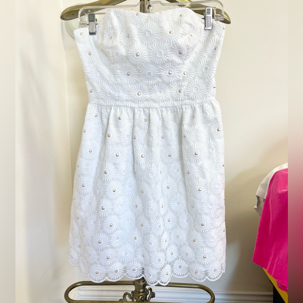 Gorgeous Lilly Pulitzer faux pearl strapless sundress! - Picture 5 of 14